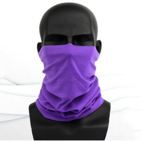 Accessories - Solid Purple Neck Gaiter Ski Mask Face Mouth Cover